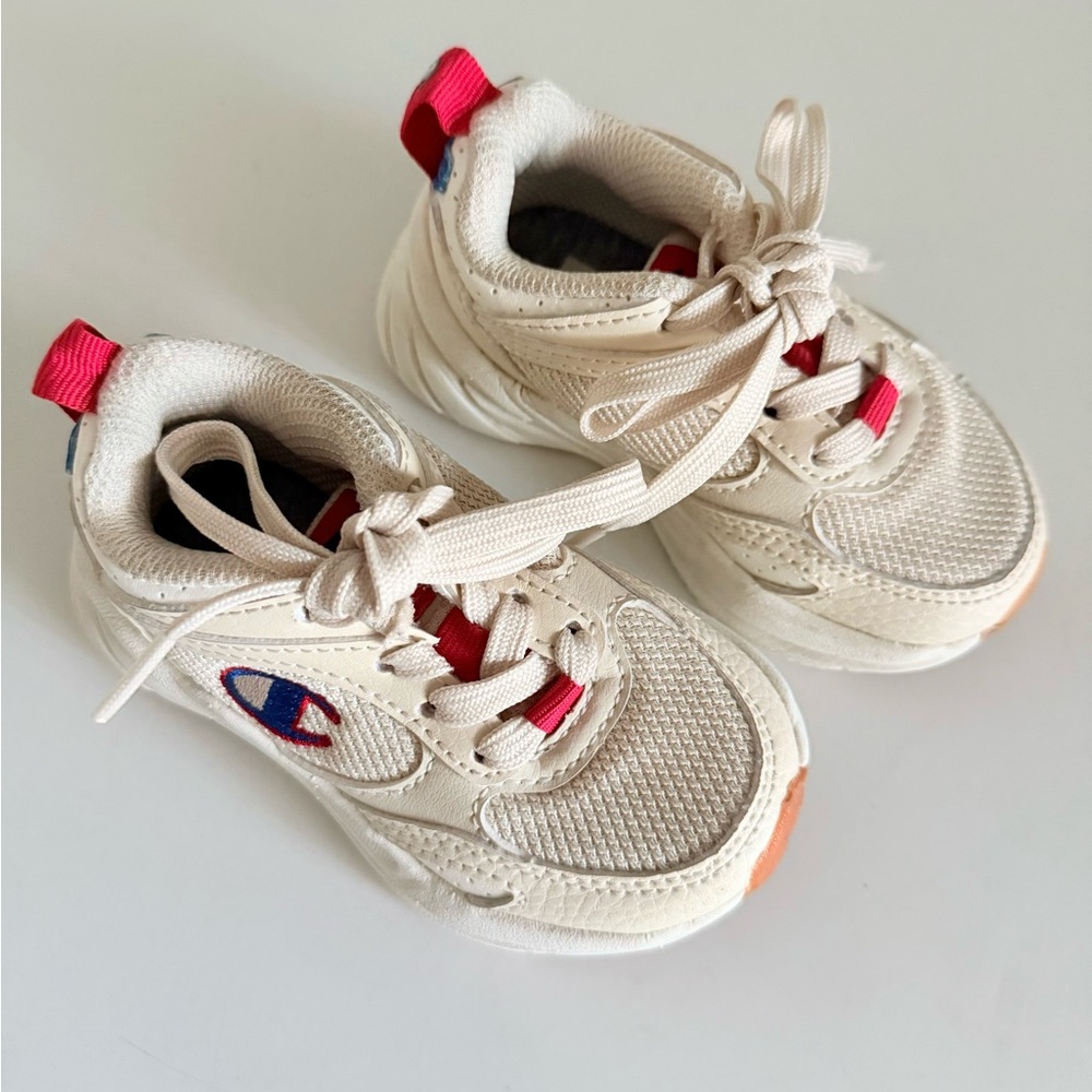Champion Kids' Beige and Pink Sneakers